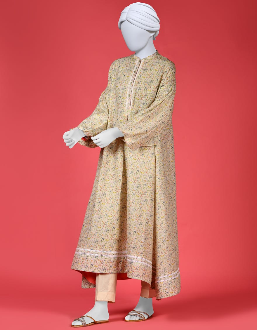 MULTICOLOR LAWN KURTI | CCW-1PS-S-23-405