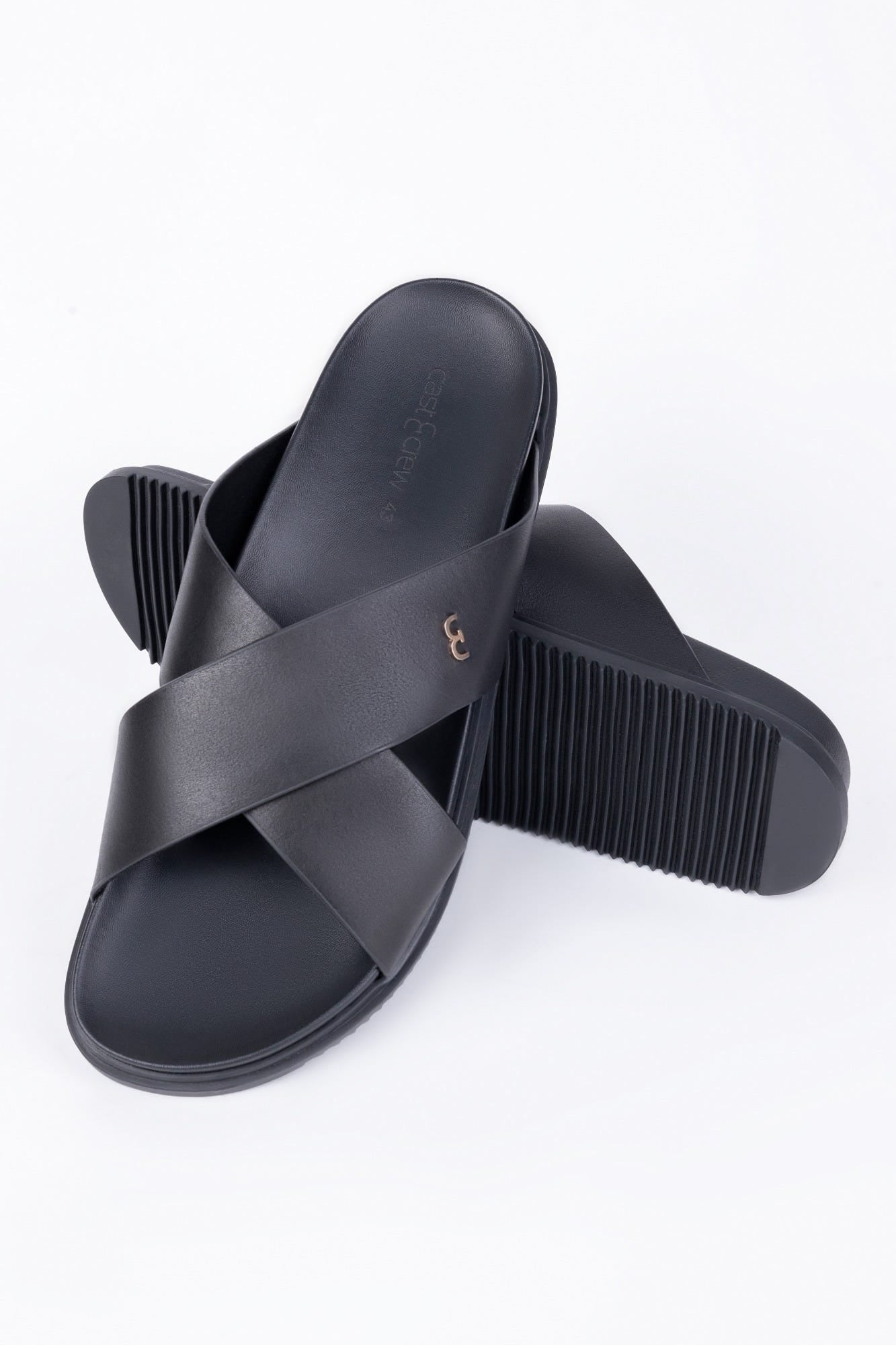 BOGA SLIDES - BLACK SANDALS