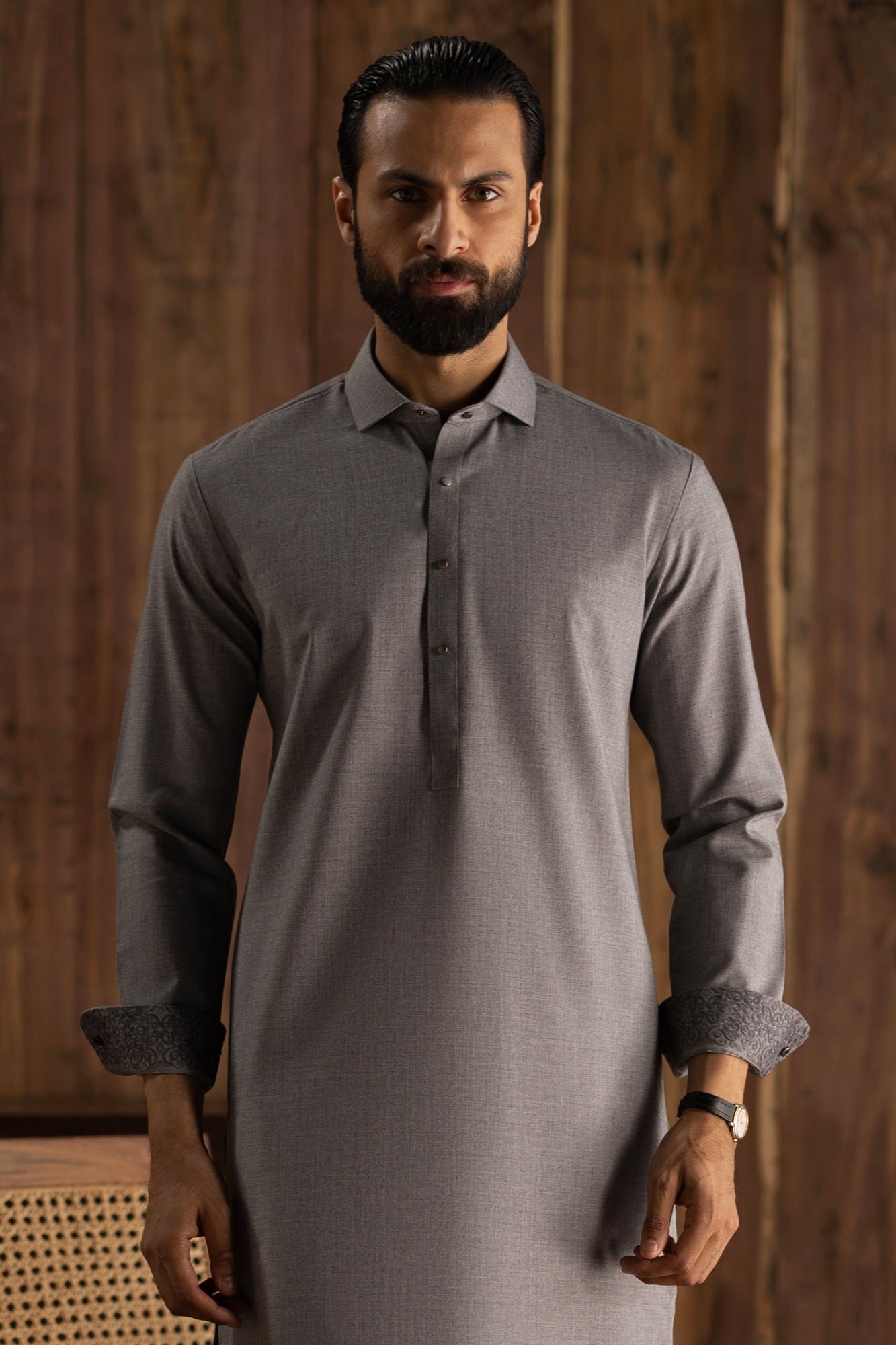 WOODSTOCK - LIGHT GREY EXCLUSIVE KAMEEZ SHALWAR