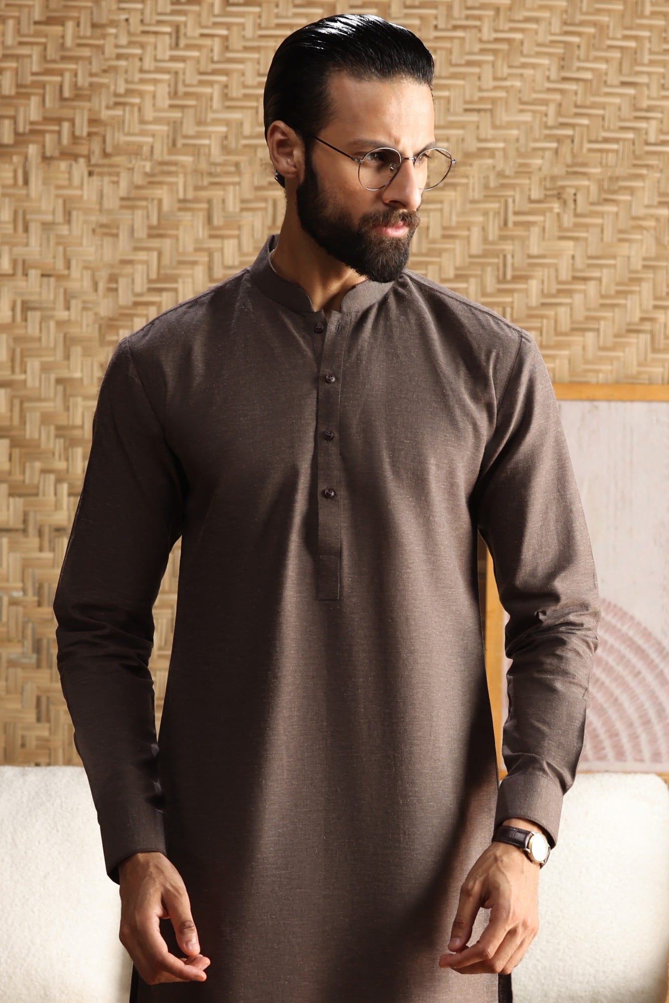 COFFEE BLENDED KURTA TROUSERS
