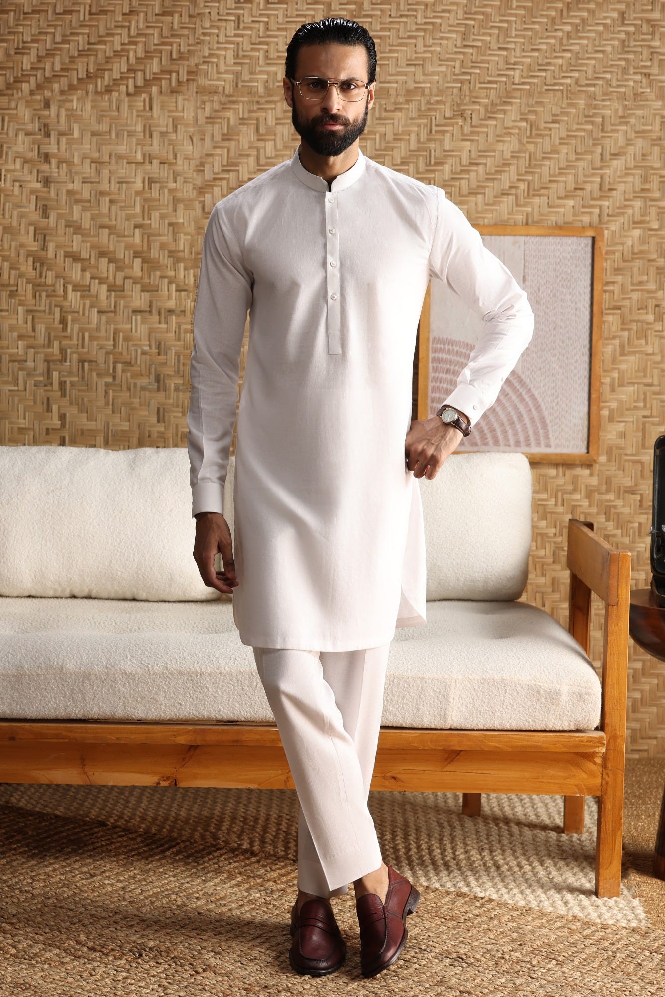 JACKSON - OFF WHITE KURTA TROUSERS