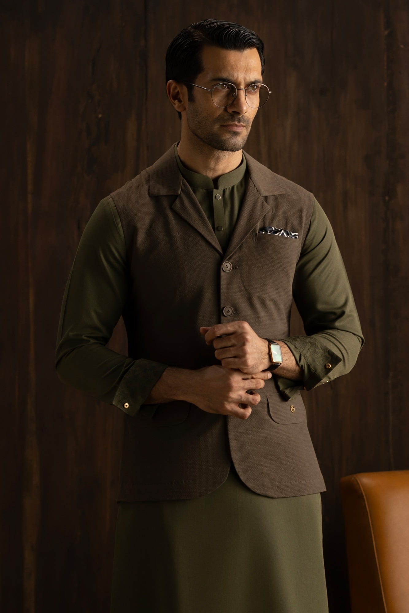 BROOKLYN VEST - DARK OLIVE WAISTCOAT