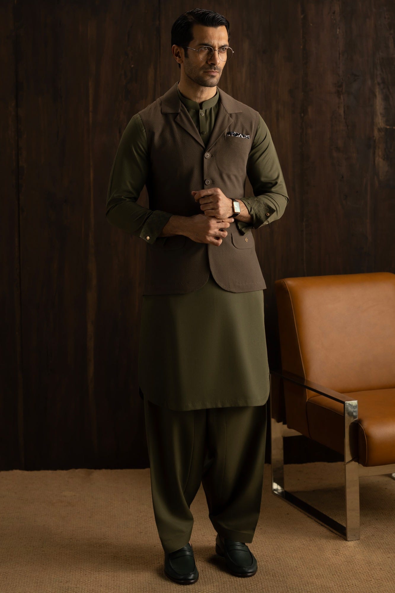 BROOKLYN VEST - DARK OLIVE WAISTCOAT