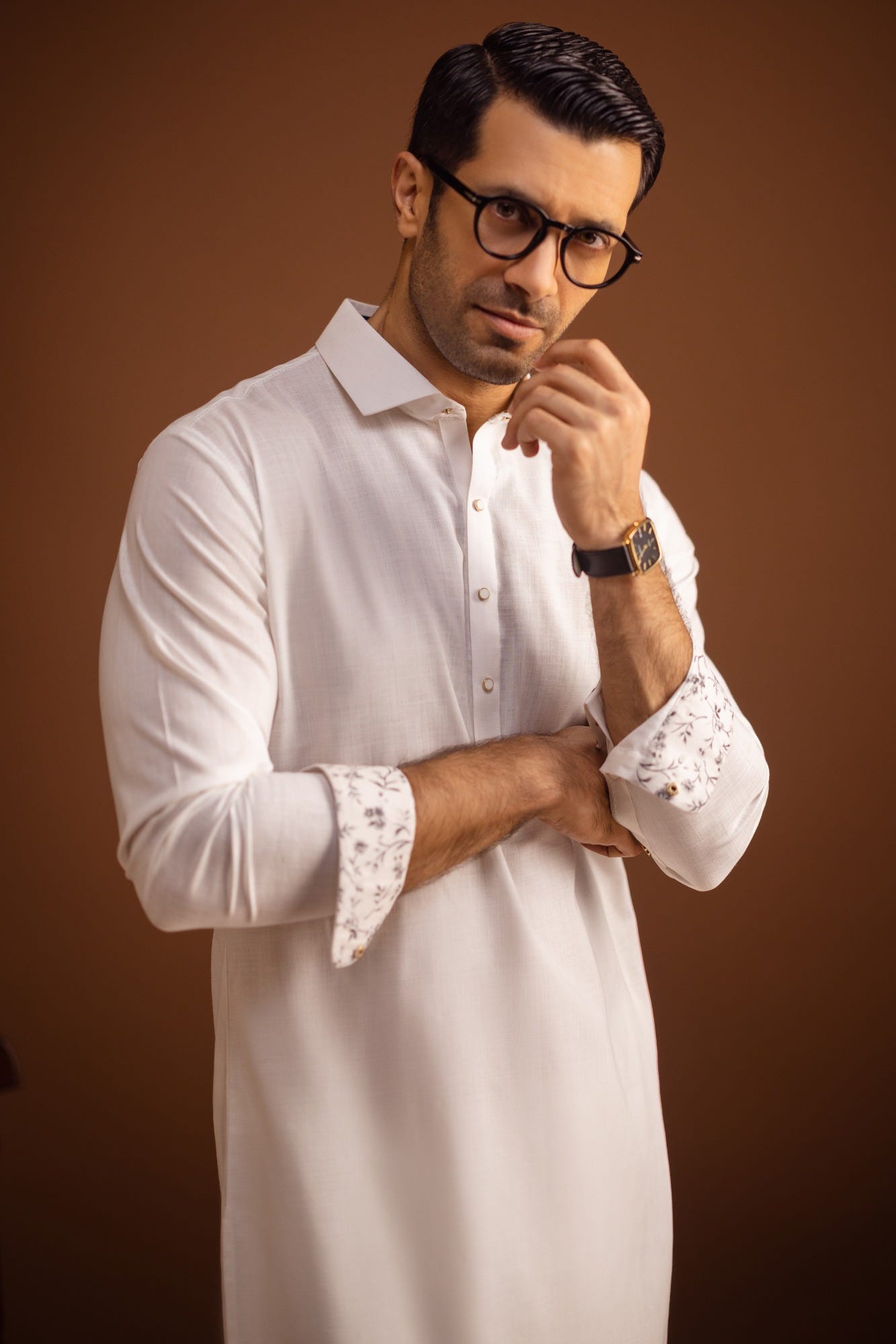Colima - Off White Blended Kameez Shalwar