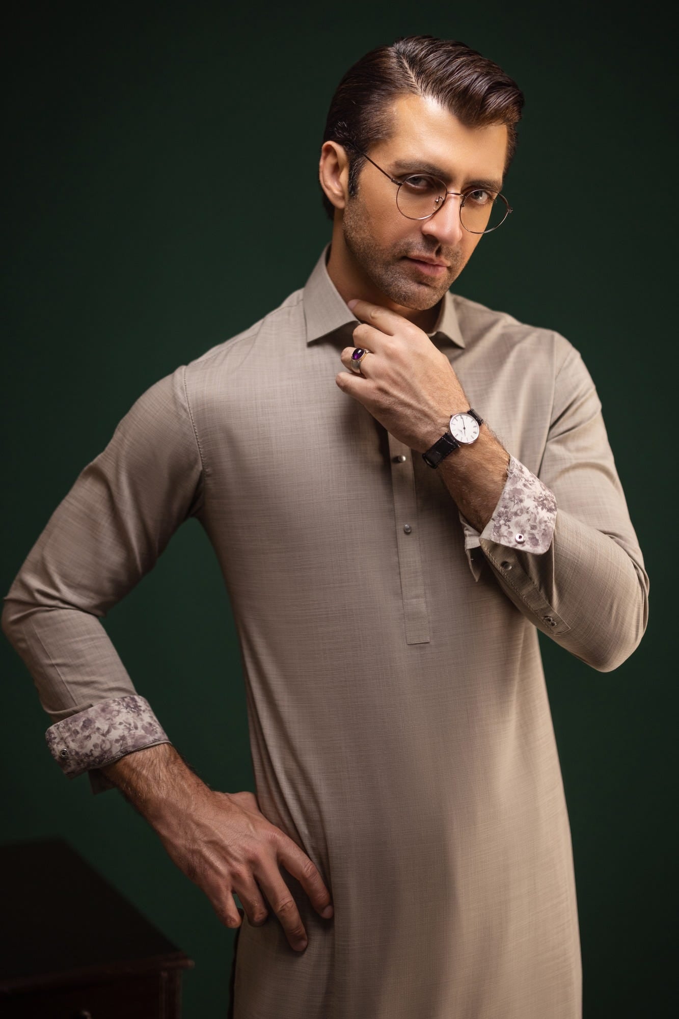 Colima - Sand Blended Kameez Shalwar