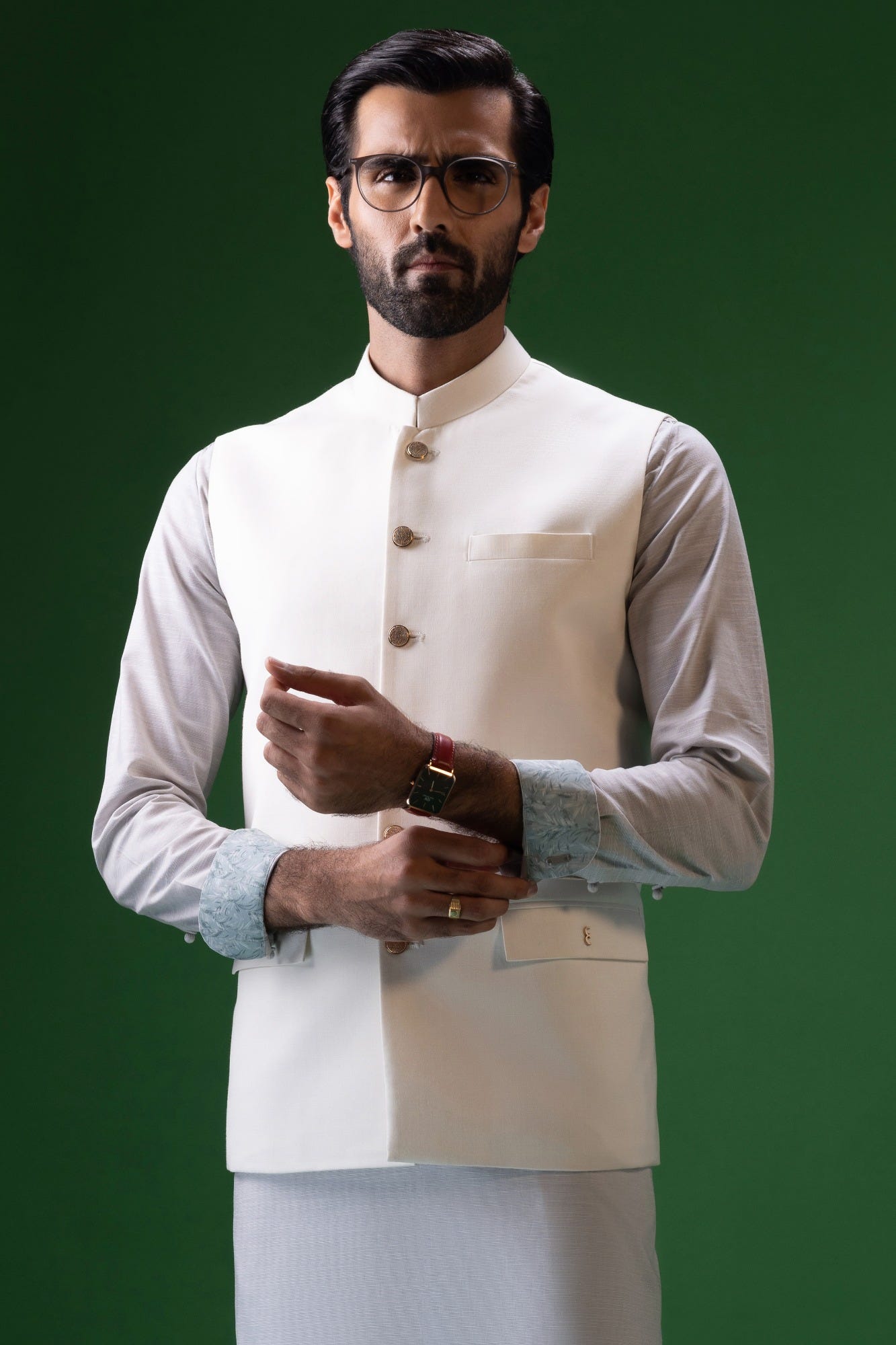 Off White Suiting Waistcoat | Ccvc-A-39339-2