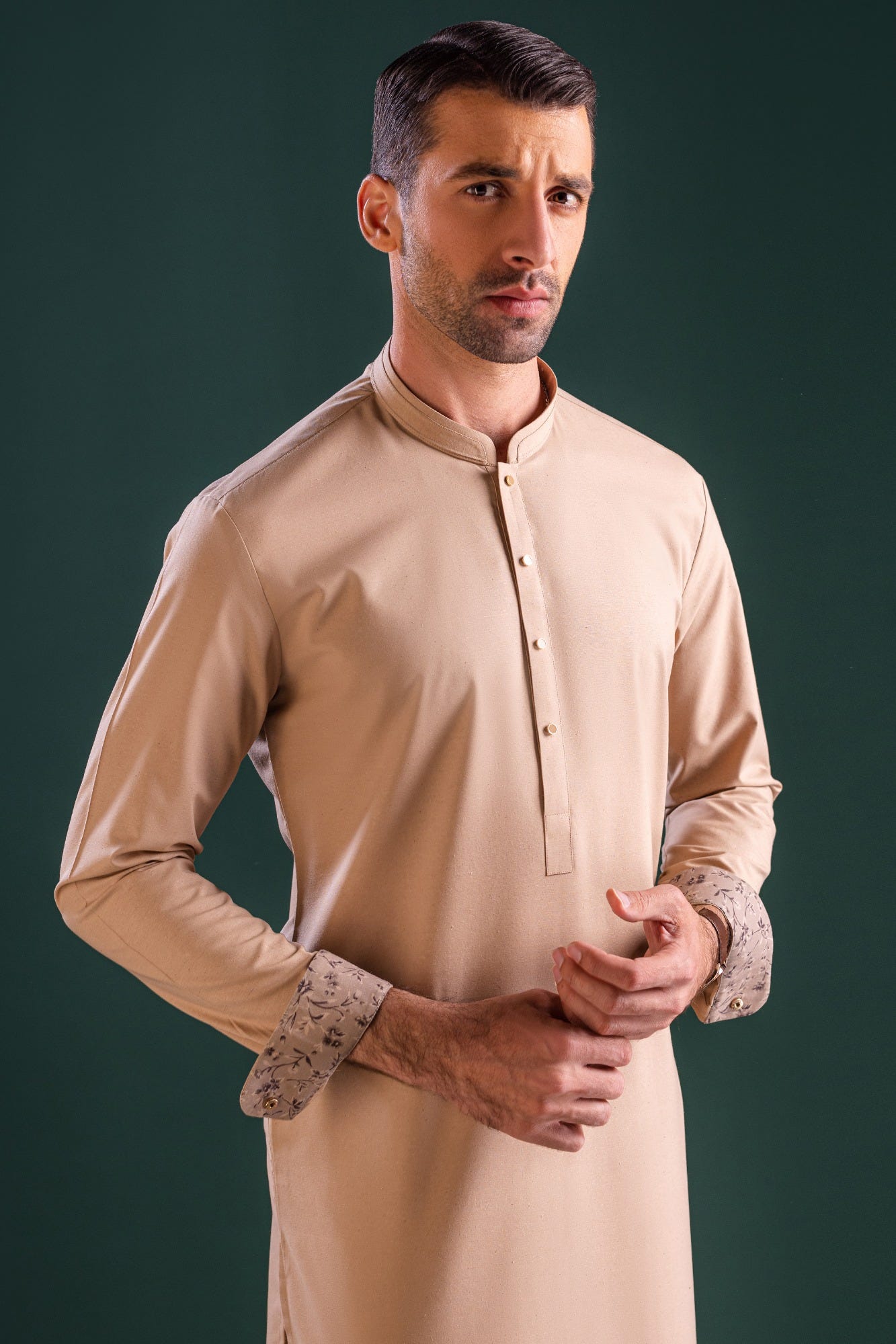 Dallas - Khaki Cvc Kurta Pajama