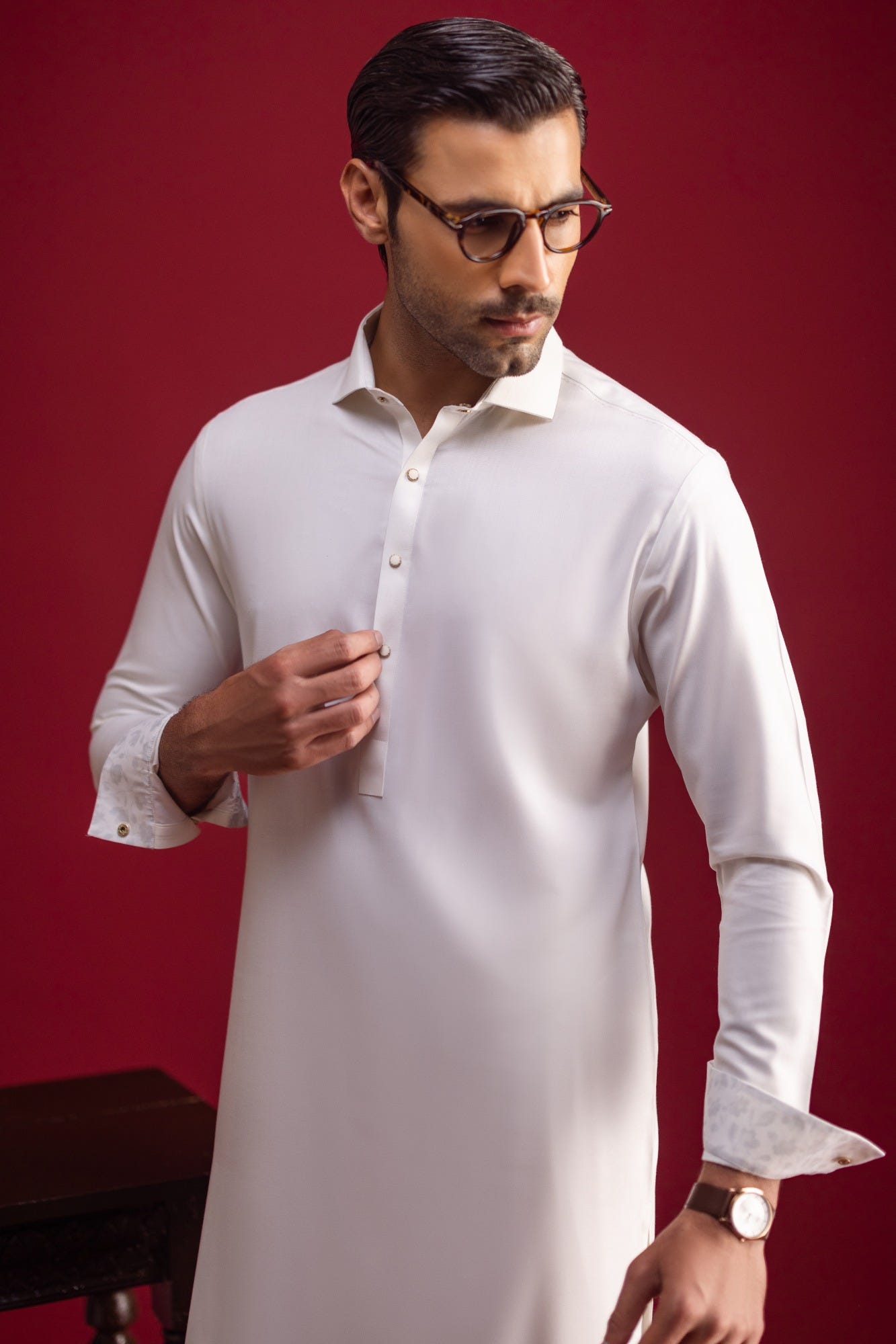 Deva - Off White Blended Kameez Shalwar