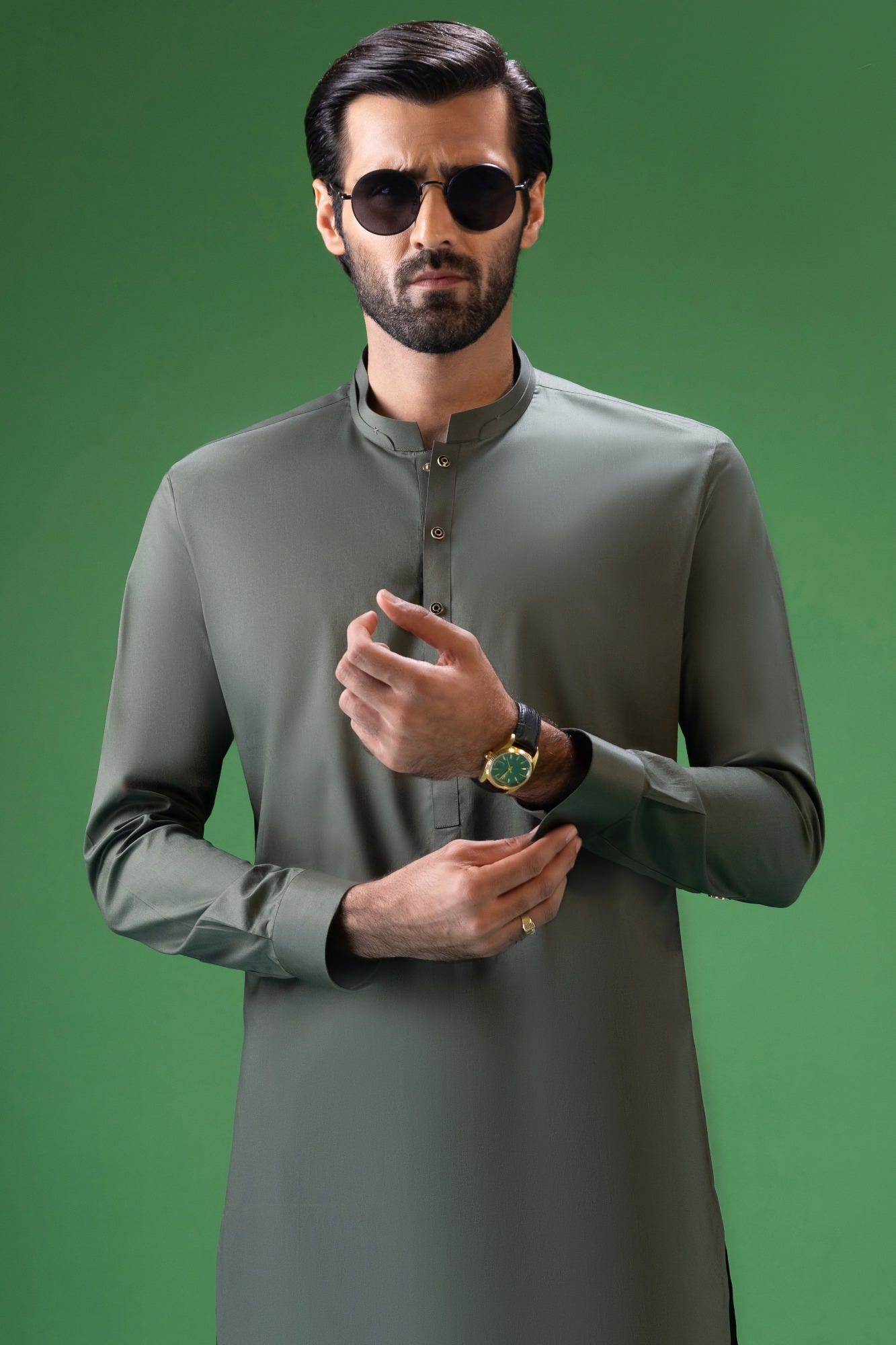 Ecuador - Olive Cotton Kurta Trouser