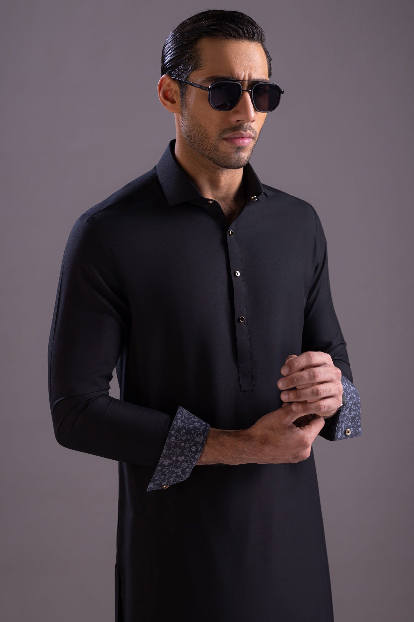 El-Dorado - Black Blended Exclusive Kameez Shalwar