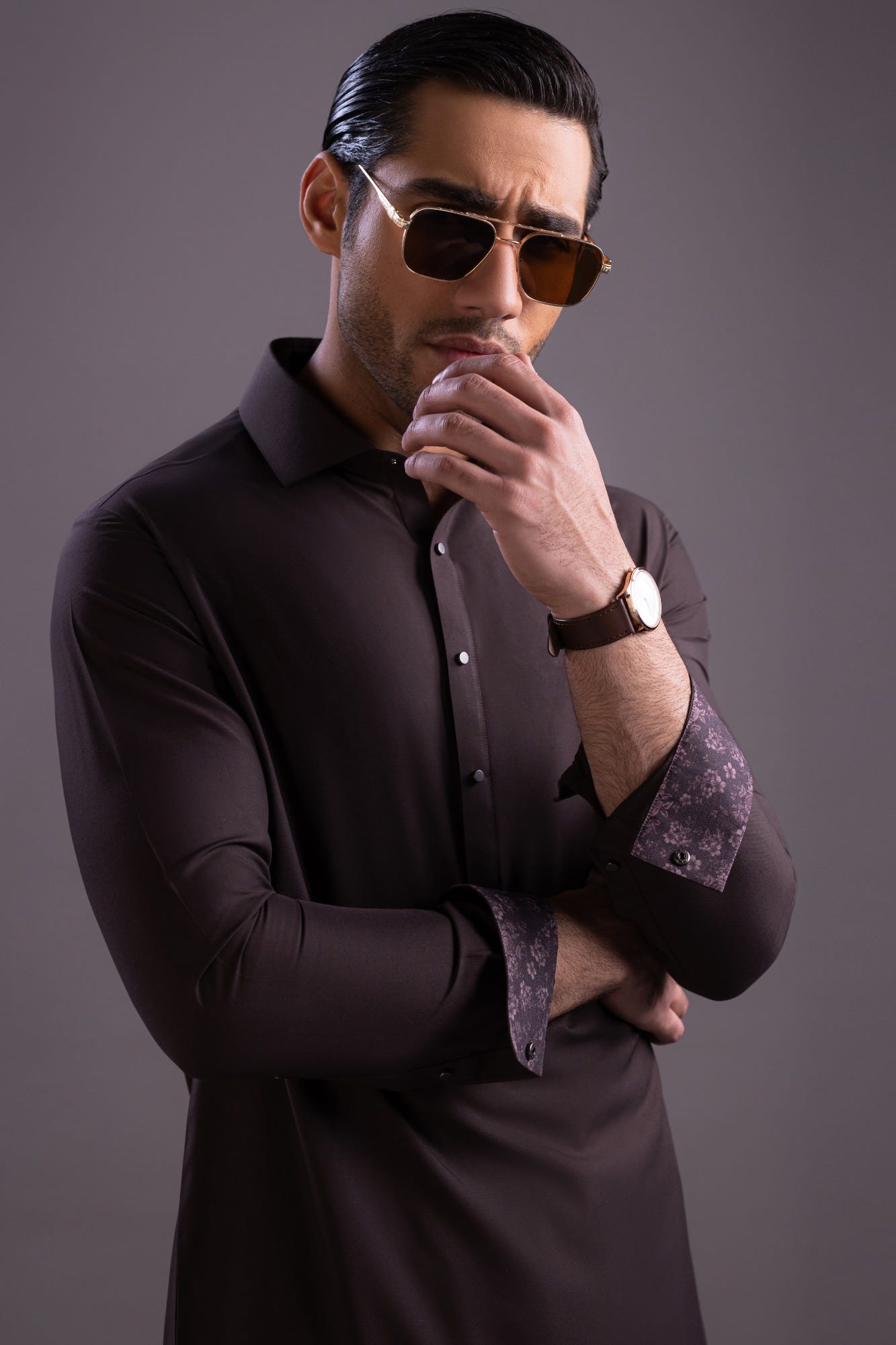 El-Dorado - Chocolate Blended Exclusive Kameez Shalwar