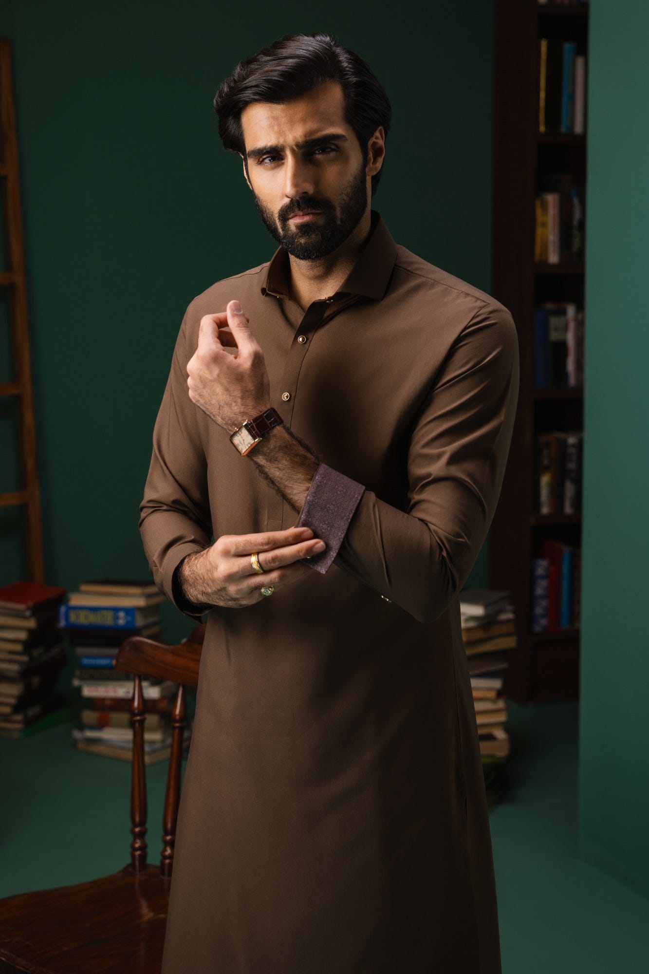 Estonia - Brown Blended Kameez Shalwar