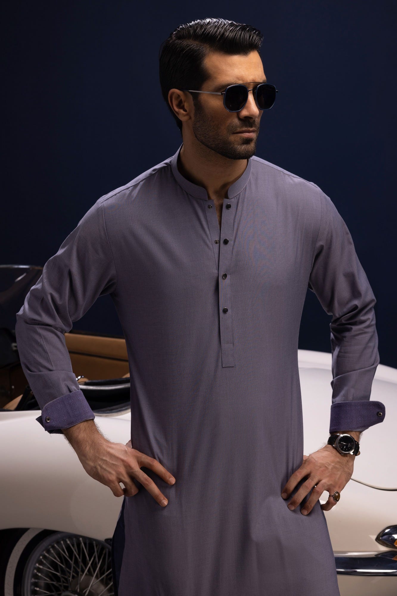 Fiji - Indigo Cotton Kurta Trouser