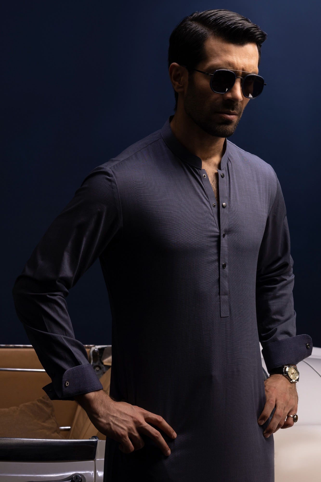Fiji - Purple Heather Cotton Kurta Trouser