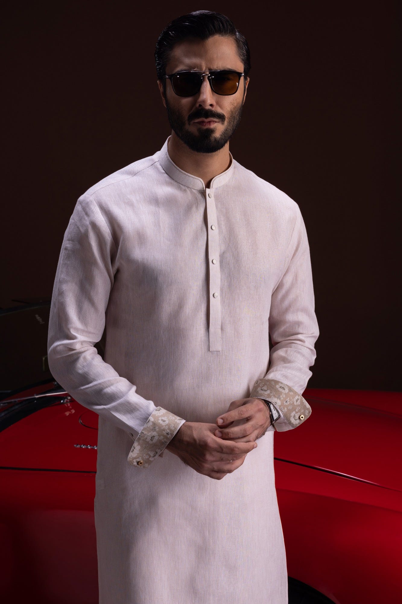 France - Beige Linen Kurta Trouser