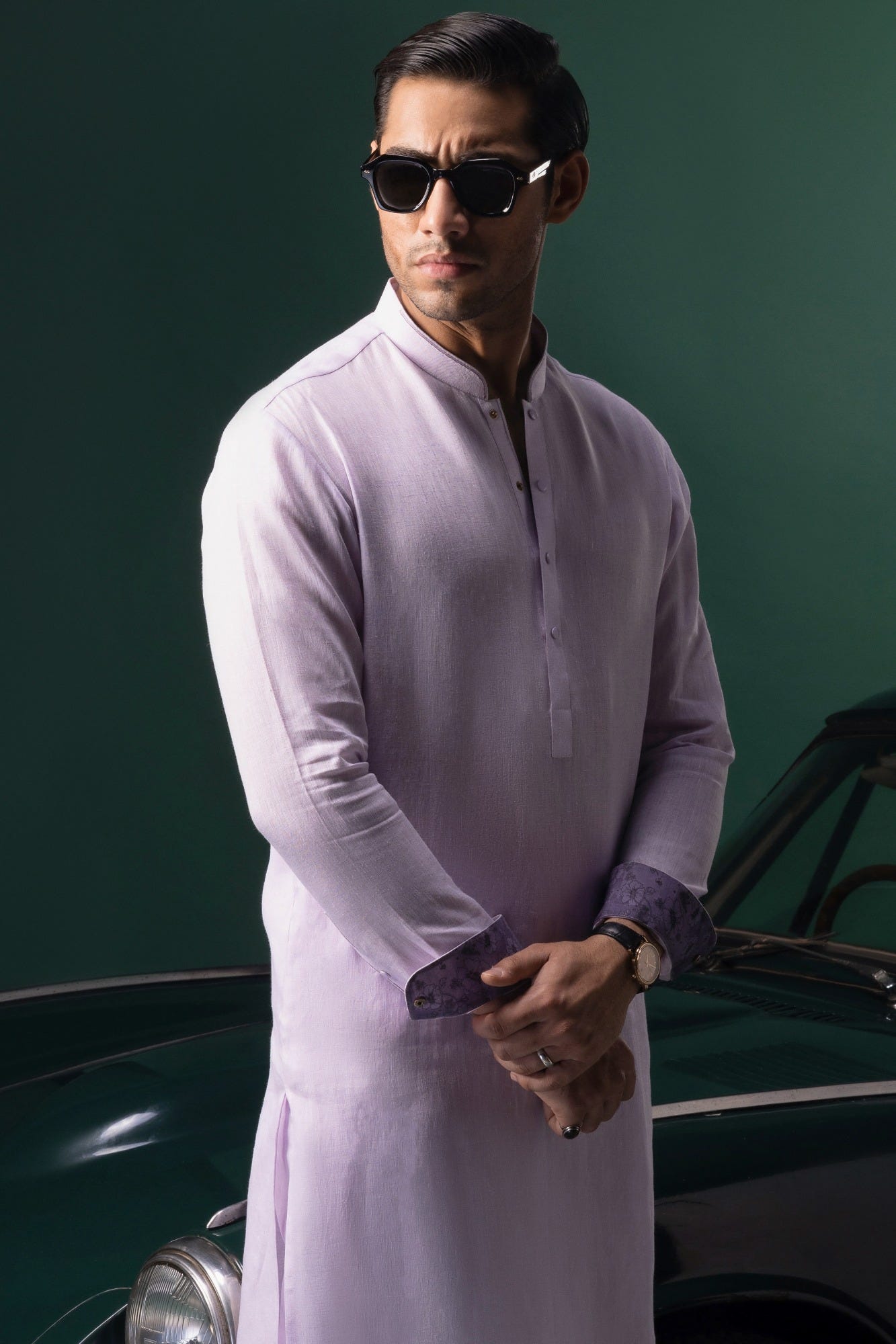 France - Lavender Linen Kurta Trouser