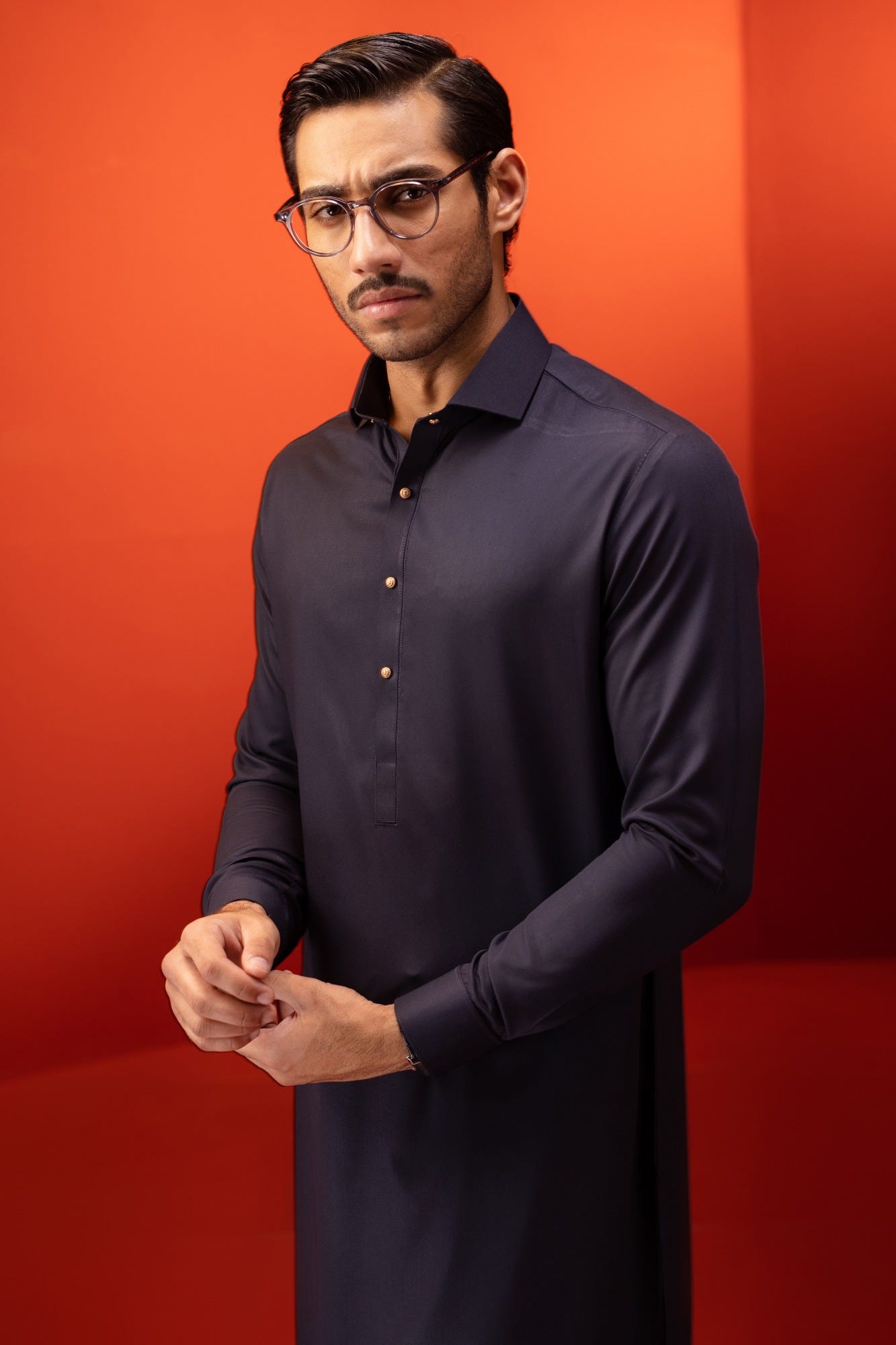 Georgia - Carbon Grey Kameez Shalwar