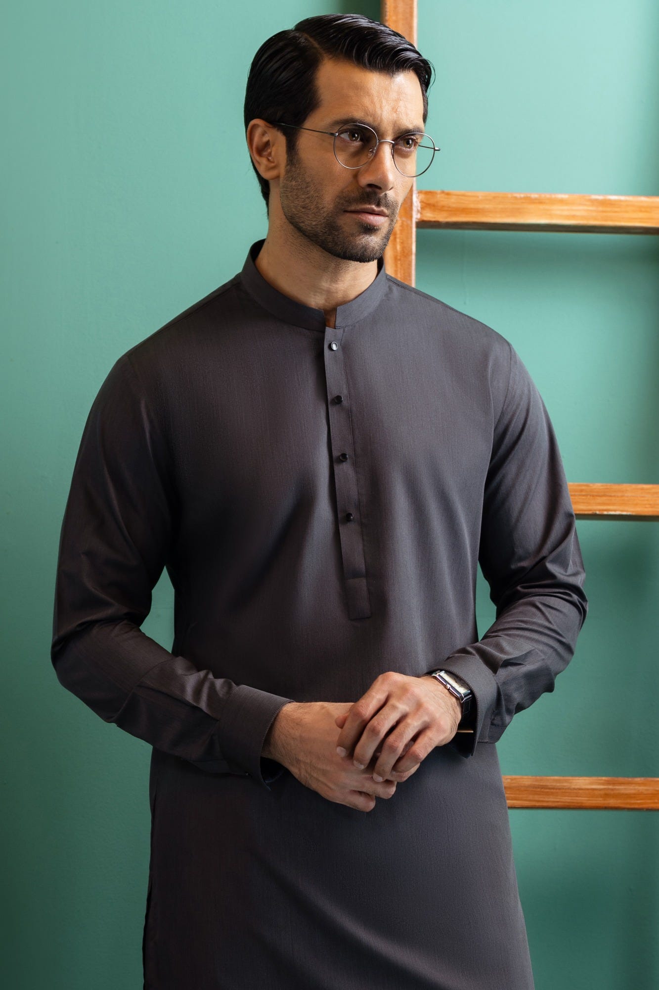 Germany - Charcoal Blended Kameez Shalwar
