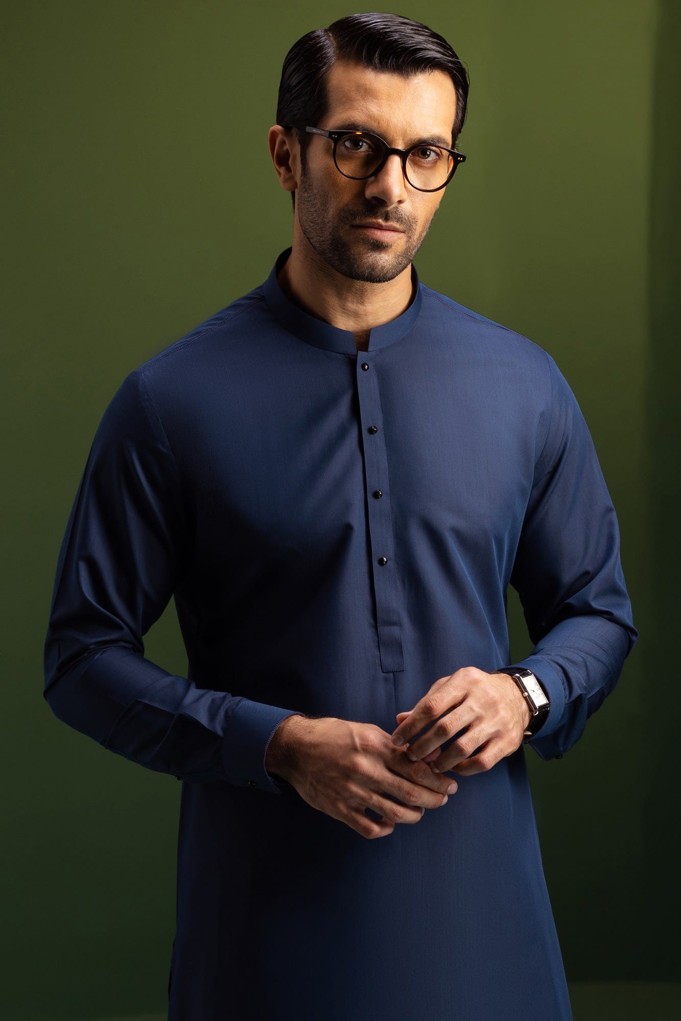 Germany - Twilight Blue Blended Kameez Shalwar