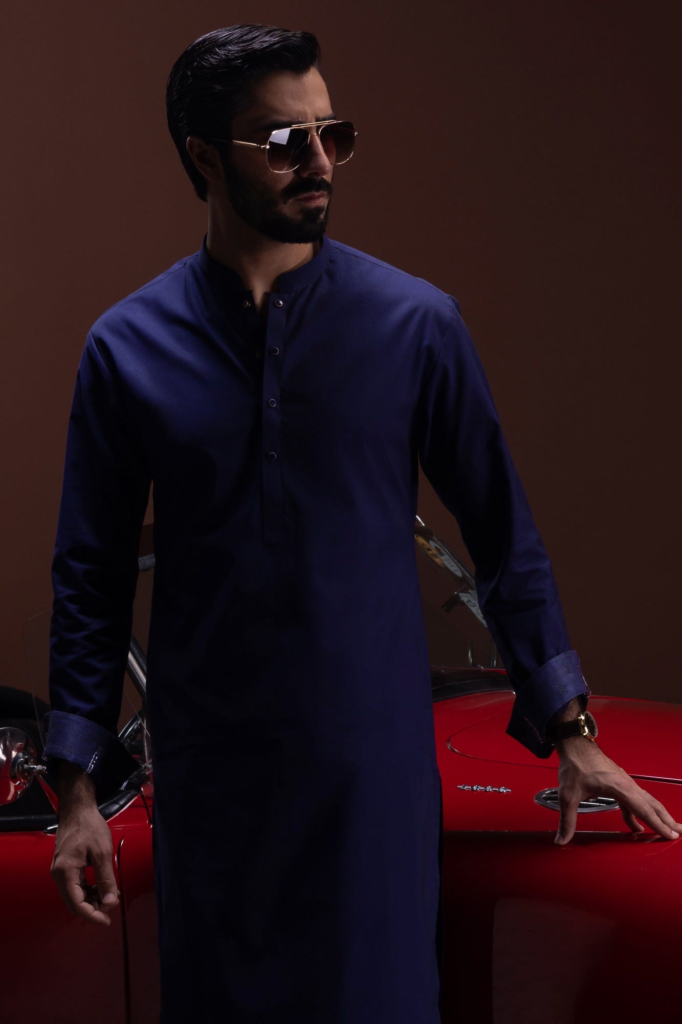Armenia - Indigo Cotton Kameez Shalwar