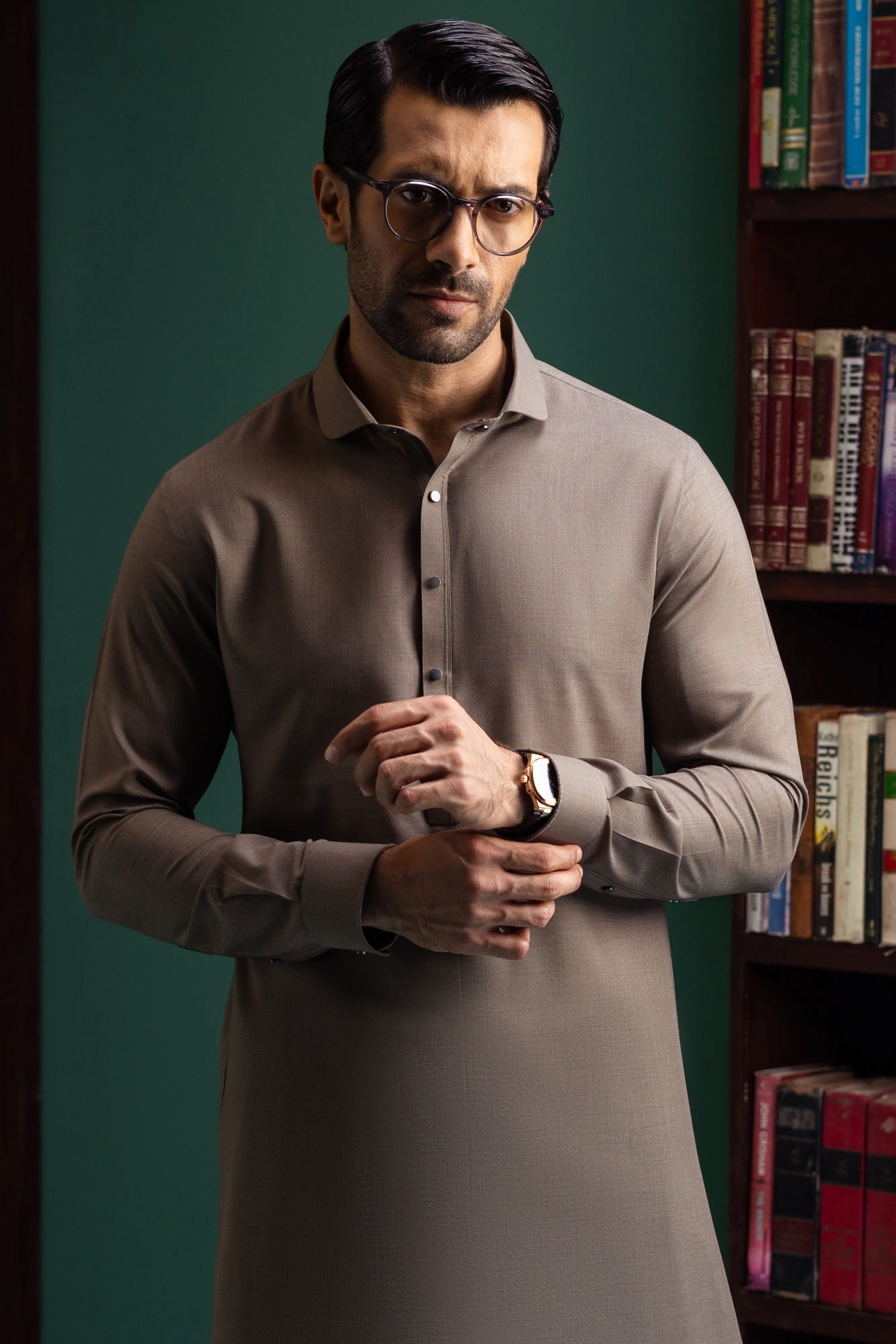 Isfahan - Green Blended Kameez Shalwar