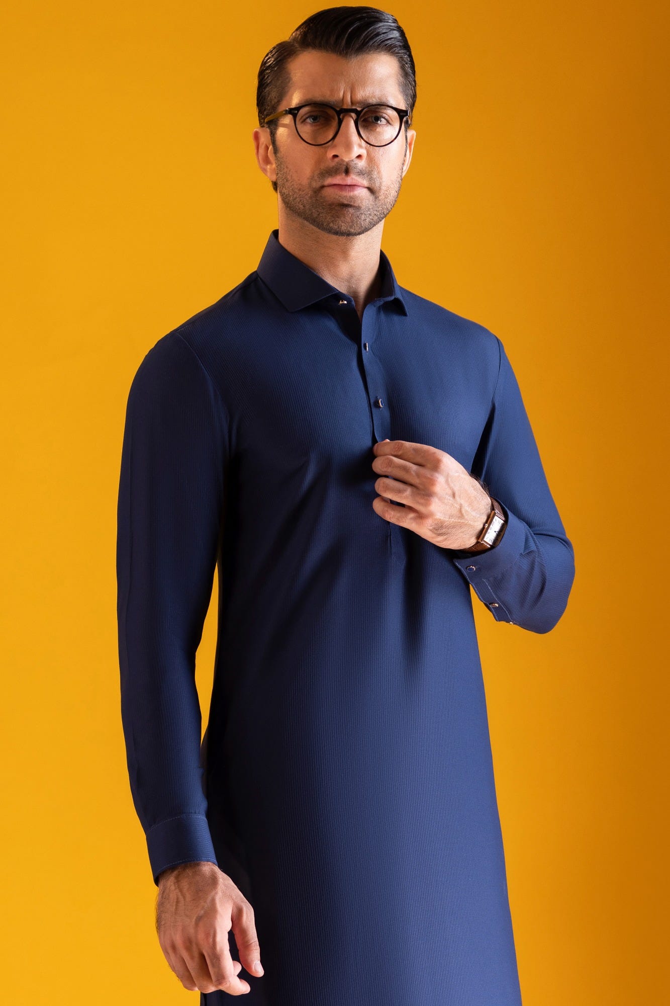 Istanbul - Royal Blue Blended Kameez Shalwar