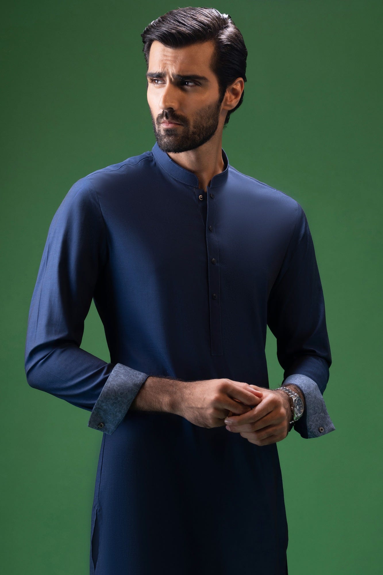 Izmir - Sapphire Blue Cotton Kurta Trouser