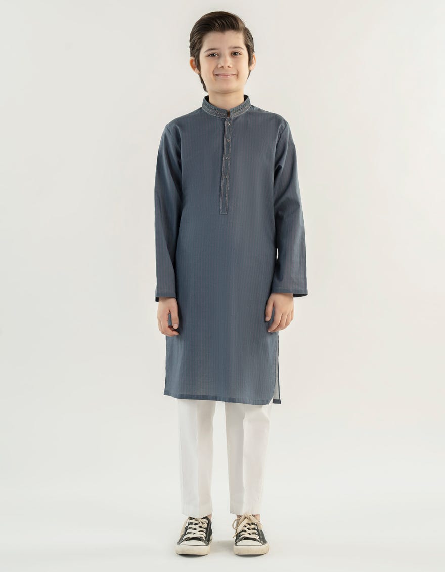 DARK GREY COTTON KURTA | JCK-A-39231