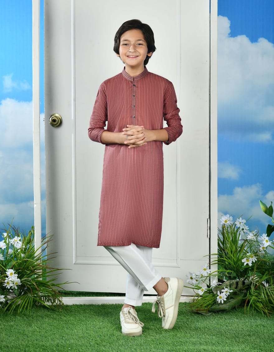 Coral Cvc Kid's Kurta | Jck-S-46350