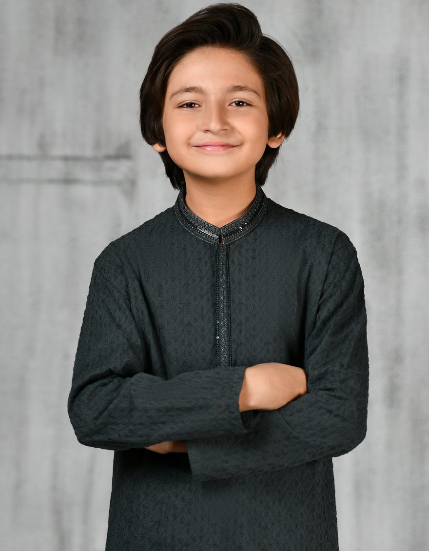 Dark Green Cotton Kurta