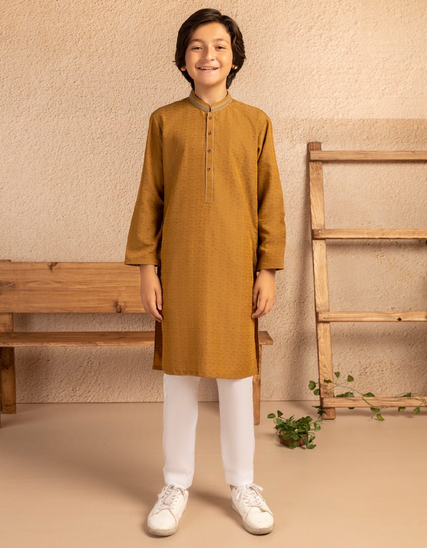MUSTARD SEMI-FORMAL KURTA