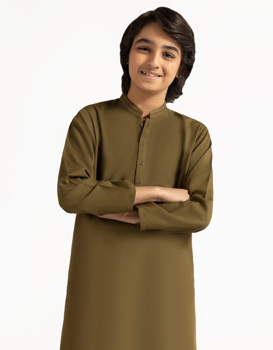 MEHNDI SEMI-FORMAL KURTA