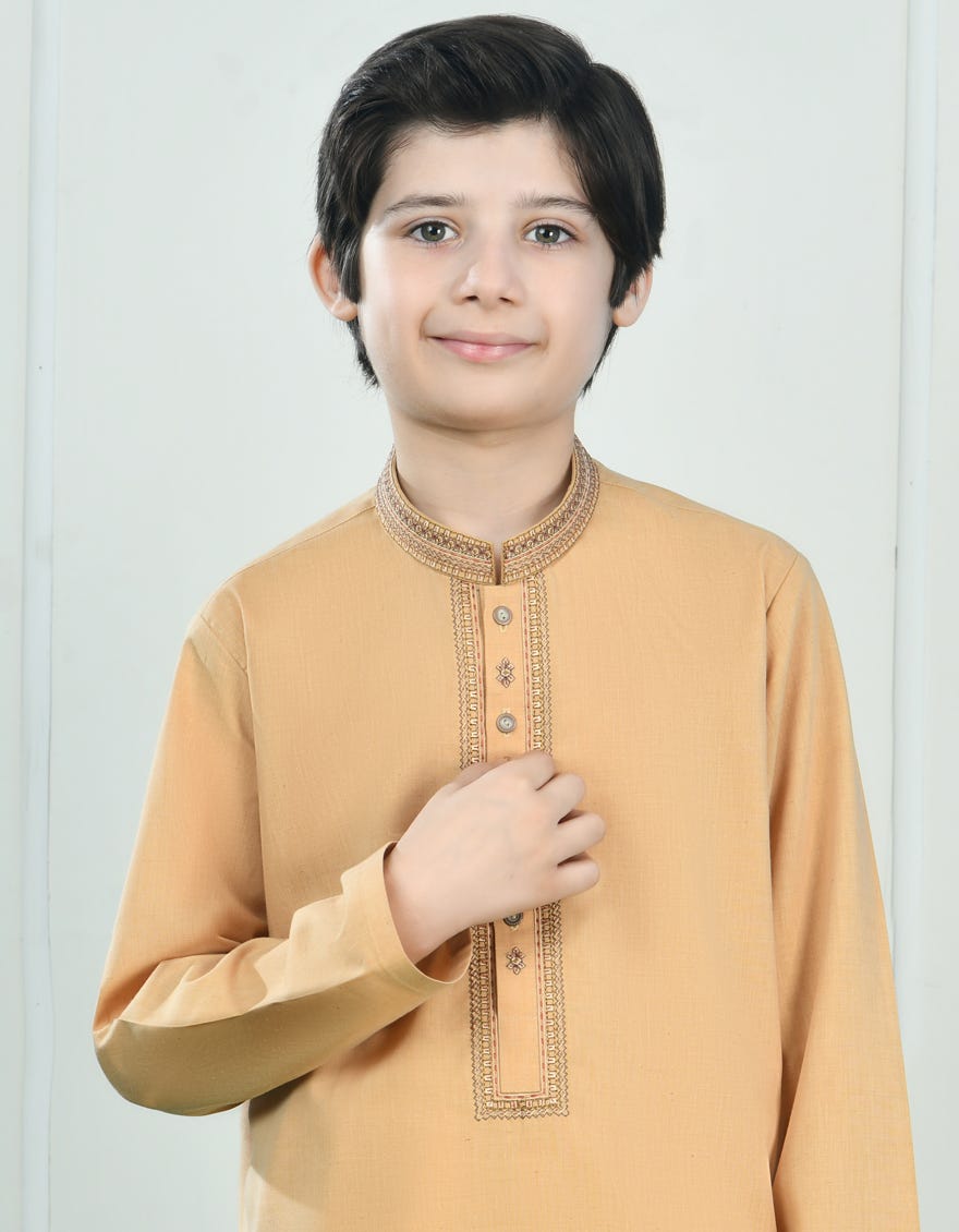 YELLOW BLENDED KURTA | JCK-A-39075
