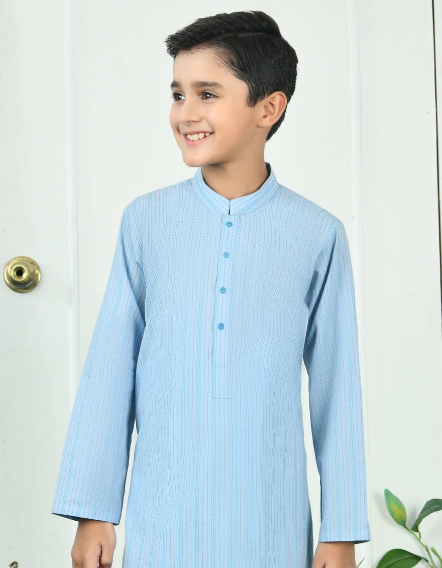 SKY BLUE COTTON KURTA | JCK-A-39118