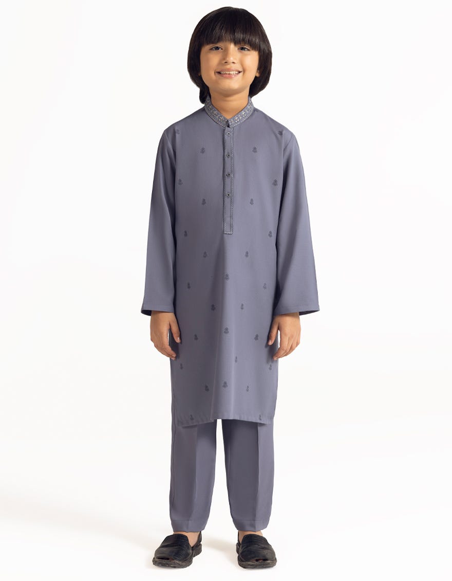 PURPLE SEMI-FORMAL KURTA TROUSERS