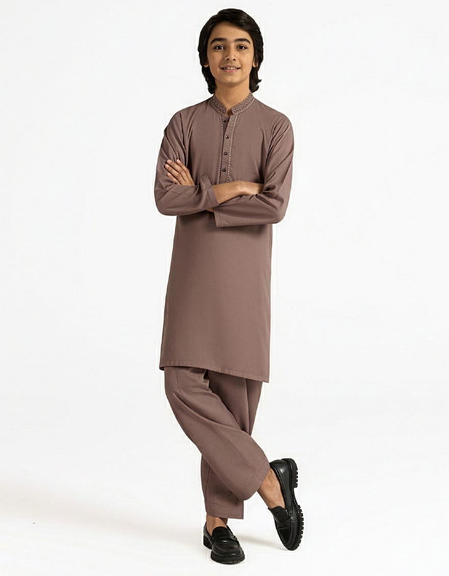 LIGHT PURPLE SEMI-FORMAL KURTA TROUSERS