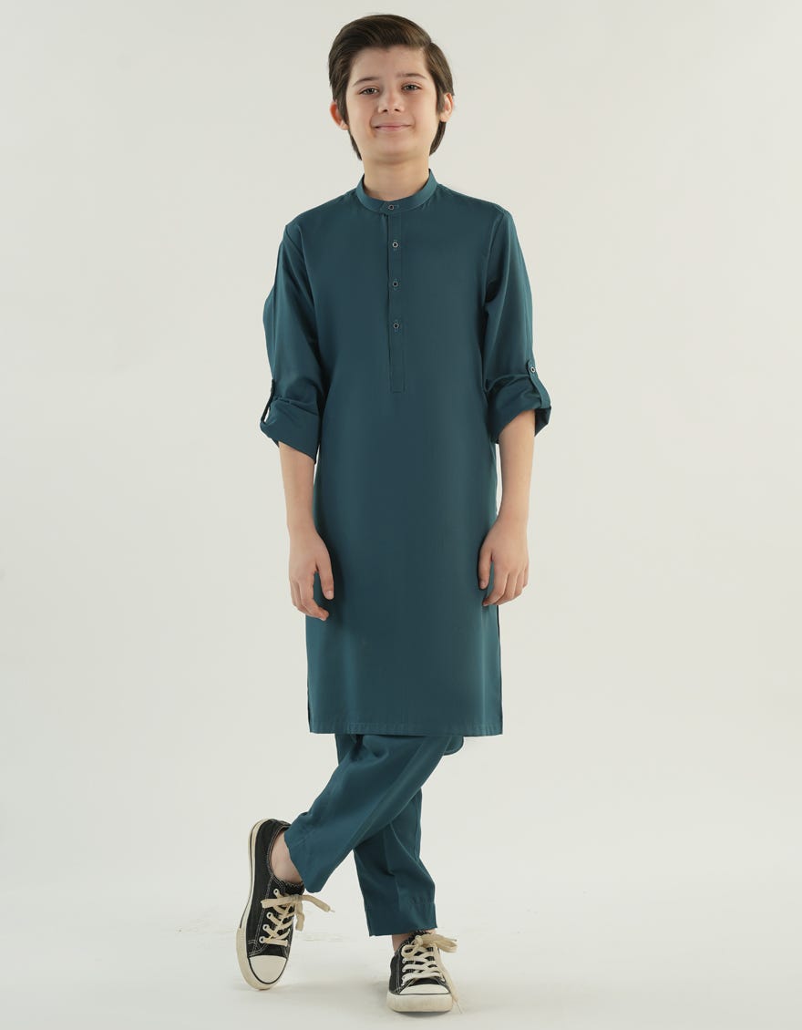 SEA GREEN BLENDED KURTA TROUSER | JCKP-A-46498