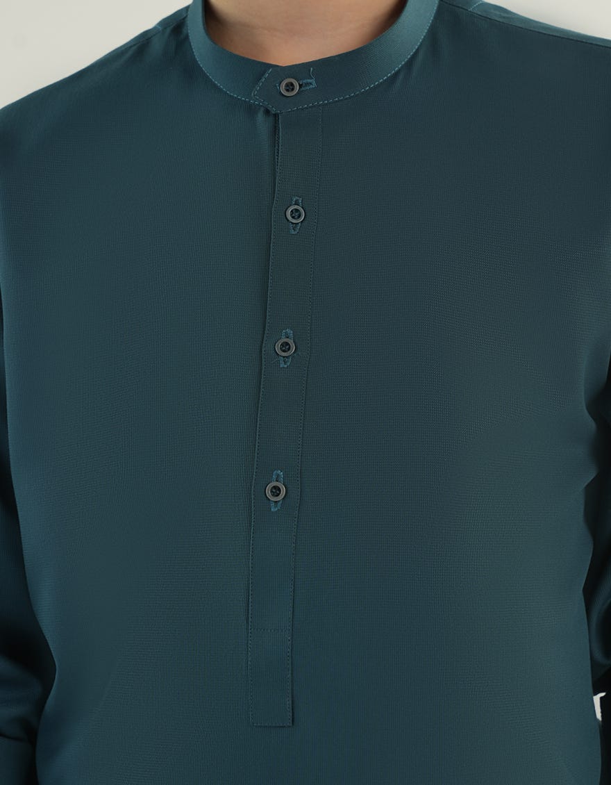 SEA GREEN BLENDED KURTA TROUSER | JCKP-A-46498