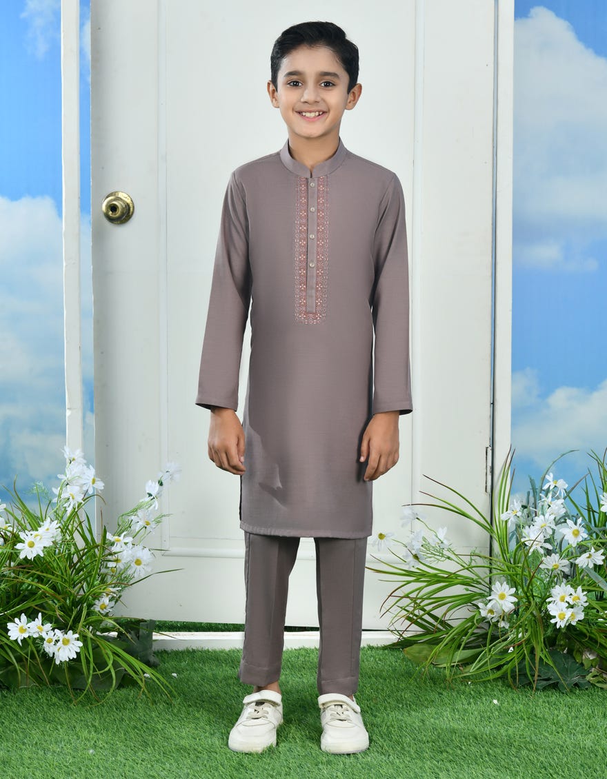 Mauve Blended Kurta Pajama | Jckp-A-34681