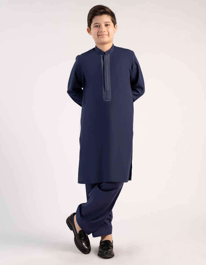BLUE FORMAL KAMEEZ SHALWAR
