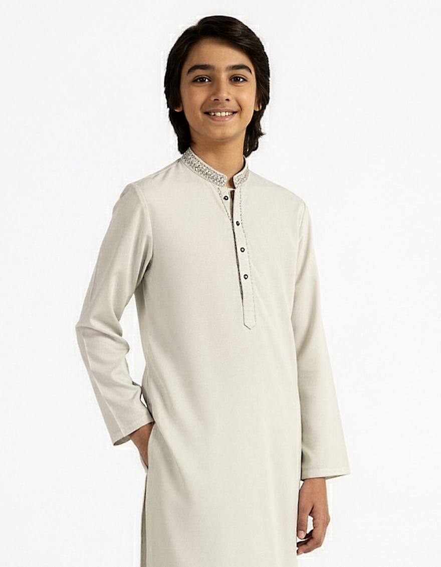 CREAM FORMAL KAMEEZ SHALWAR