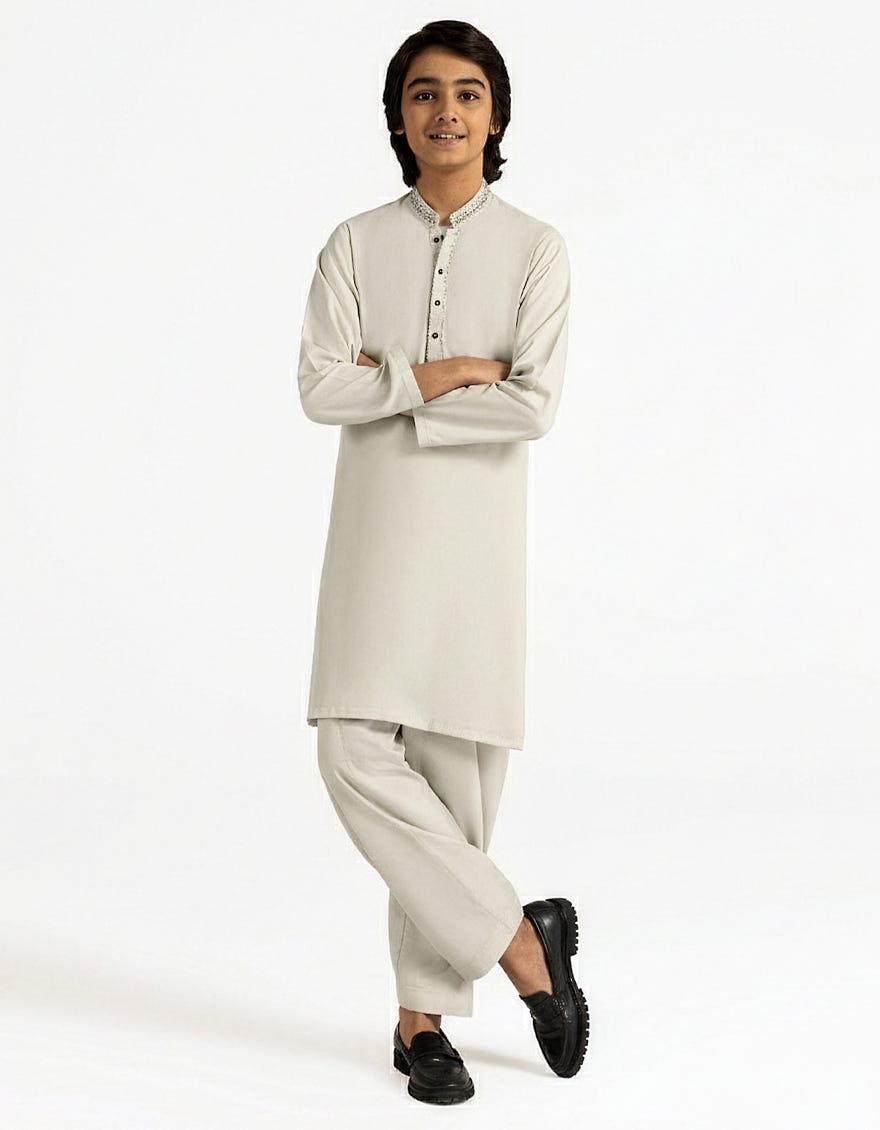 CREAM FORMAL KAMEEZ SHALWAR