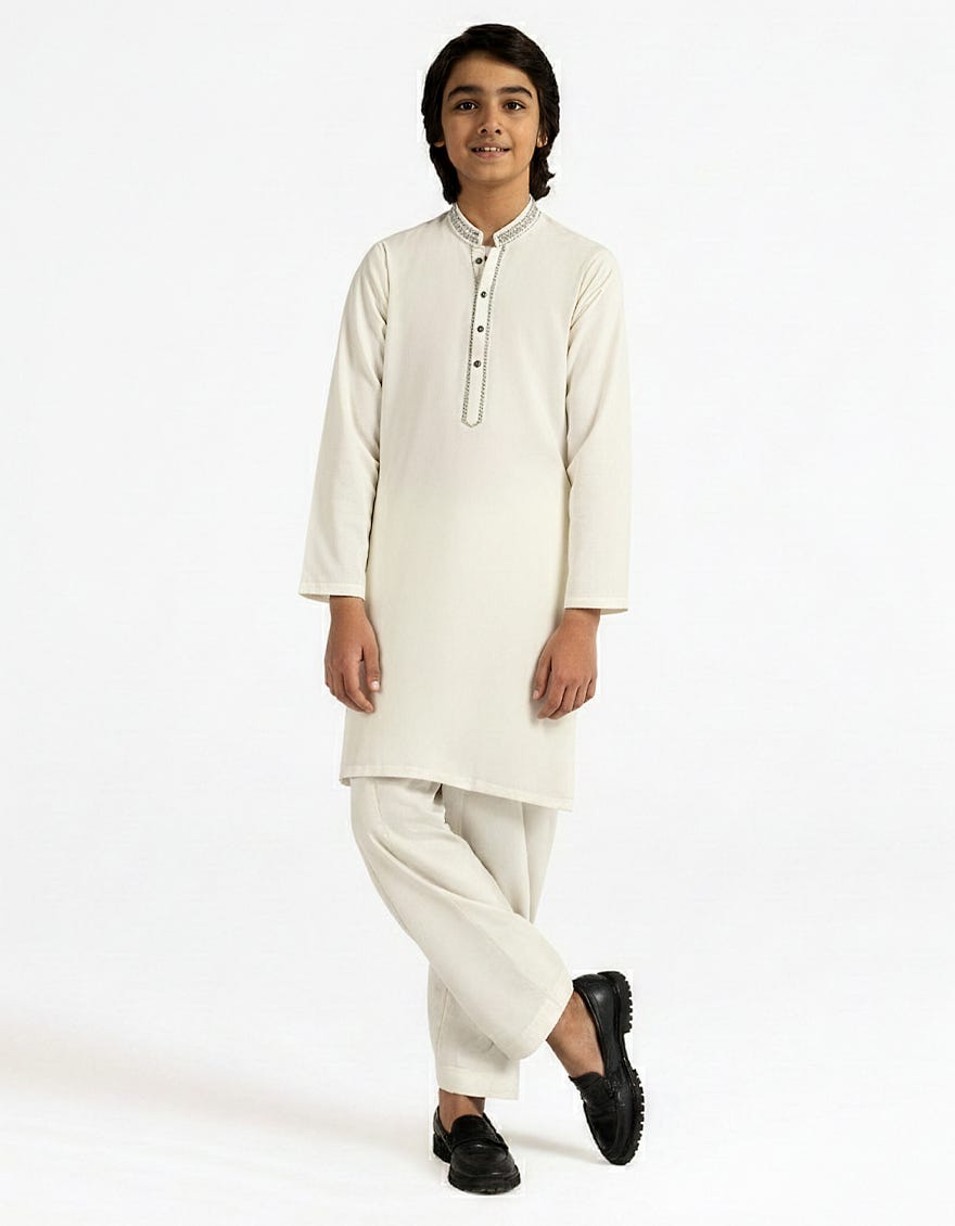 OFF WHITE FORMAL KAMEEZ SHALWAR
