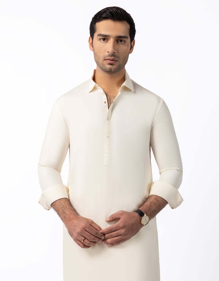 OFF WHITE CASUAL KAMEEZ SHALWAR