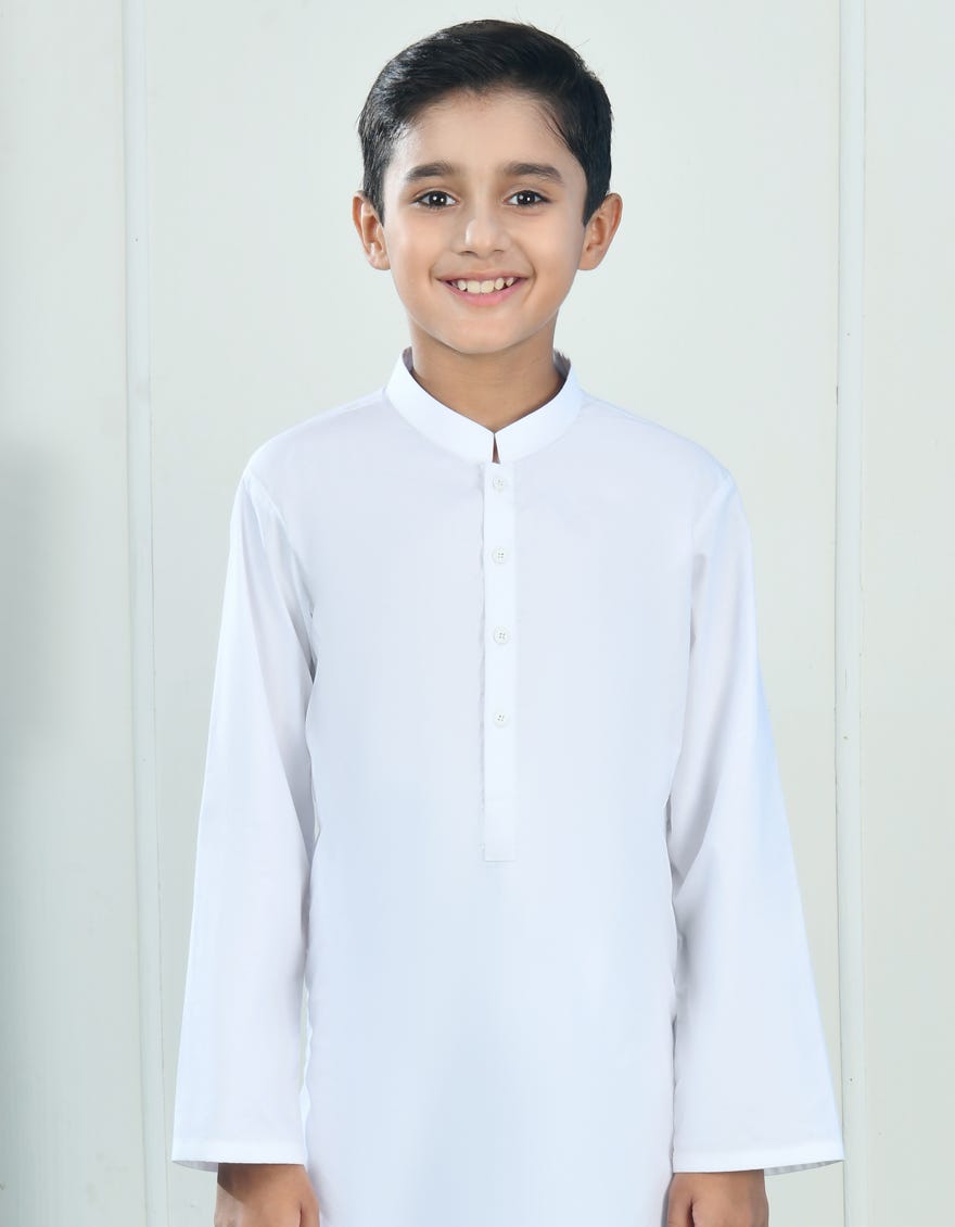 WHITE COTTON KAMEEZ SHALWAR | JCKS-A-91400