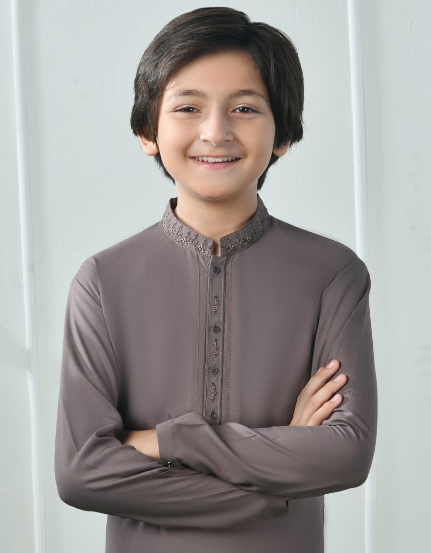 BROWN BLENDED KAMEEZ SHALWAR | JCKS-S-39067