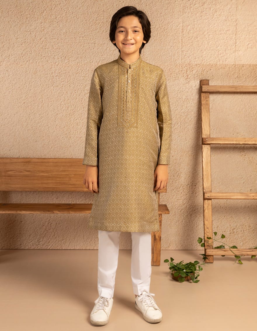 LIGHT GREEN FORMAL KURTA
