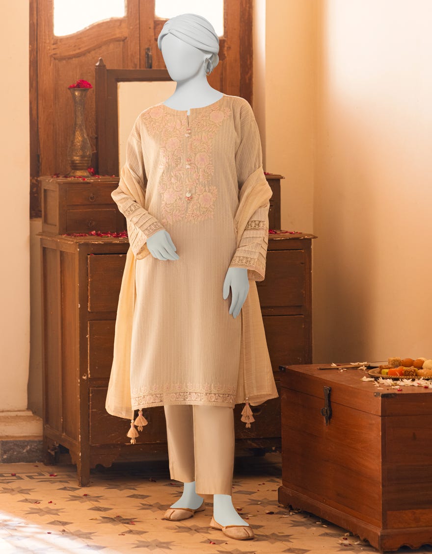 Fawn Lawn Unstitched 2 Piece Dress | Jlawn-S-Jds-23-1063