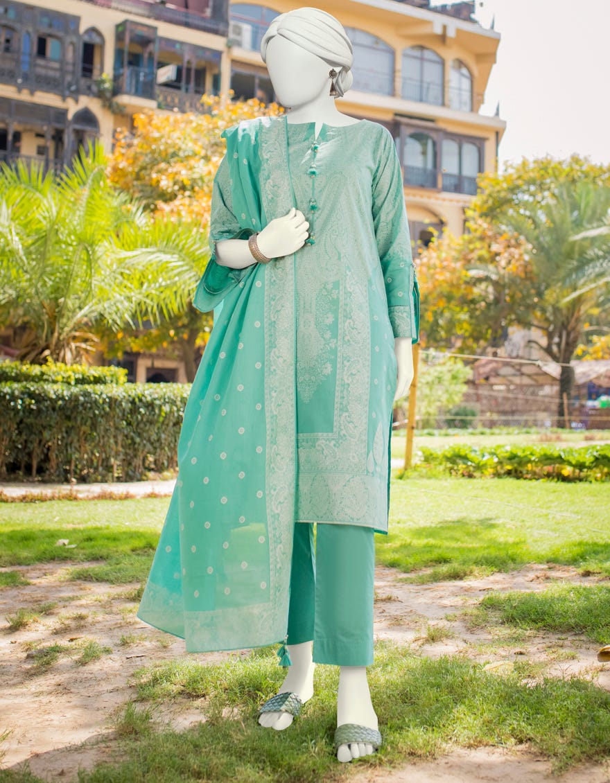 Sea Green Lawn Unstitched 2 Piece Dress | Jlawn-S-Jds-23-1104