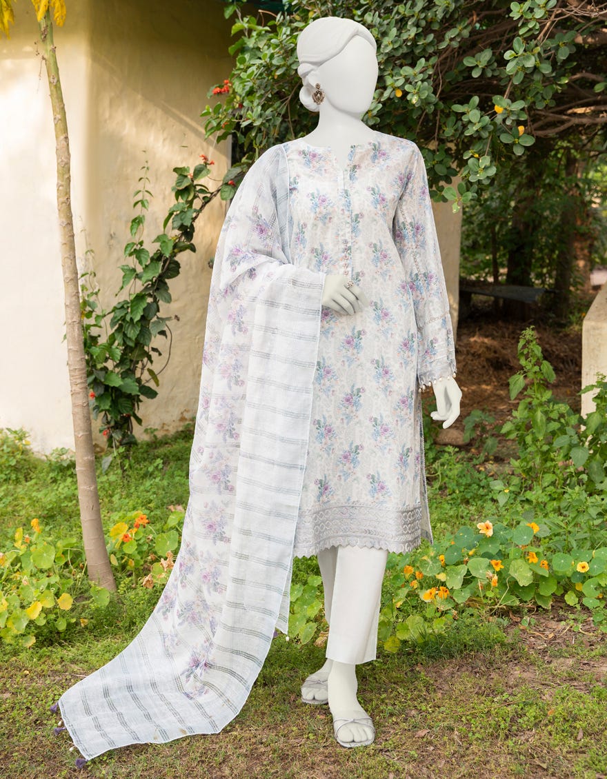 Multicolor Lawn Unstitched 2 Piece Dress | Jlawn-S-Jds-23-1108